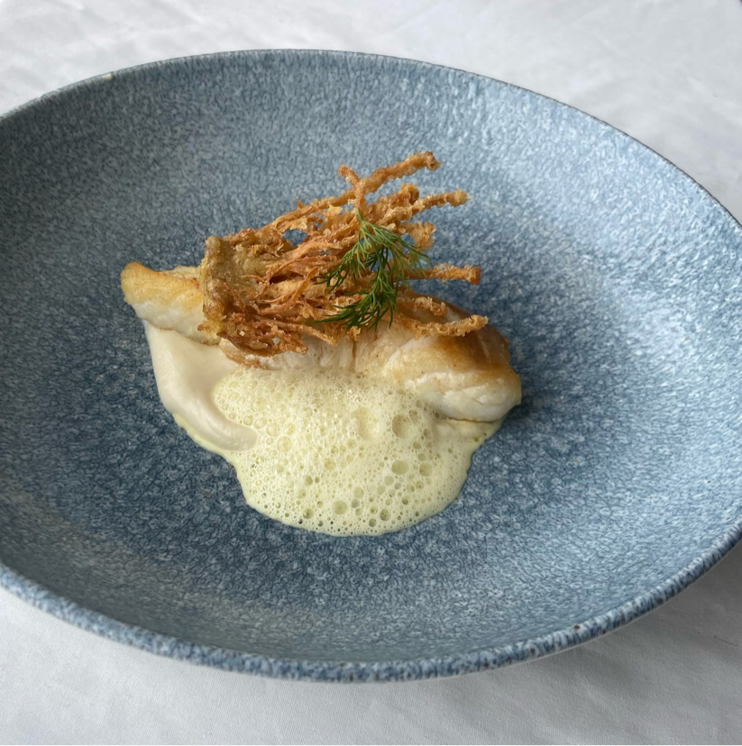 Halibut, saffron and tarragon